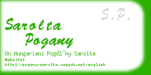 sarolta pogany business card